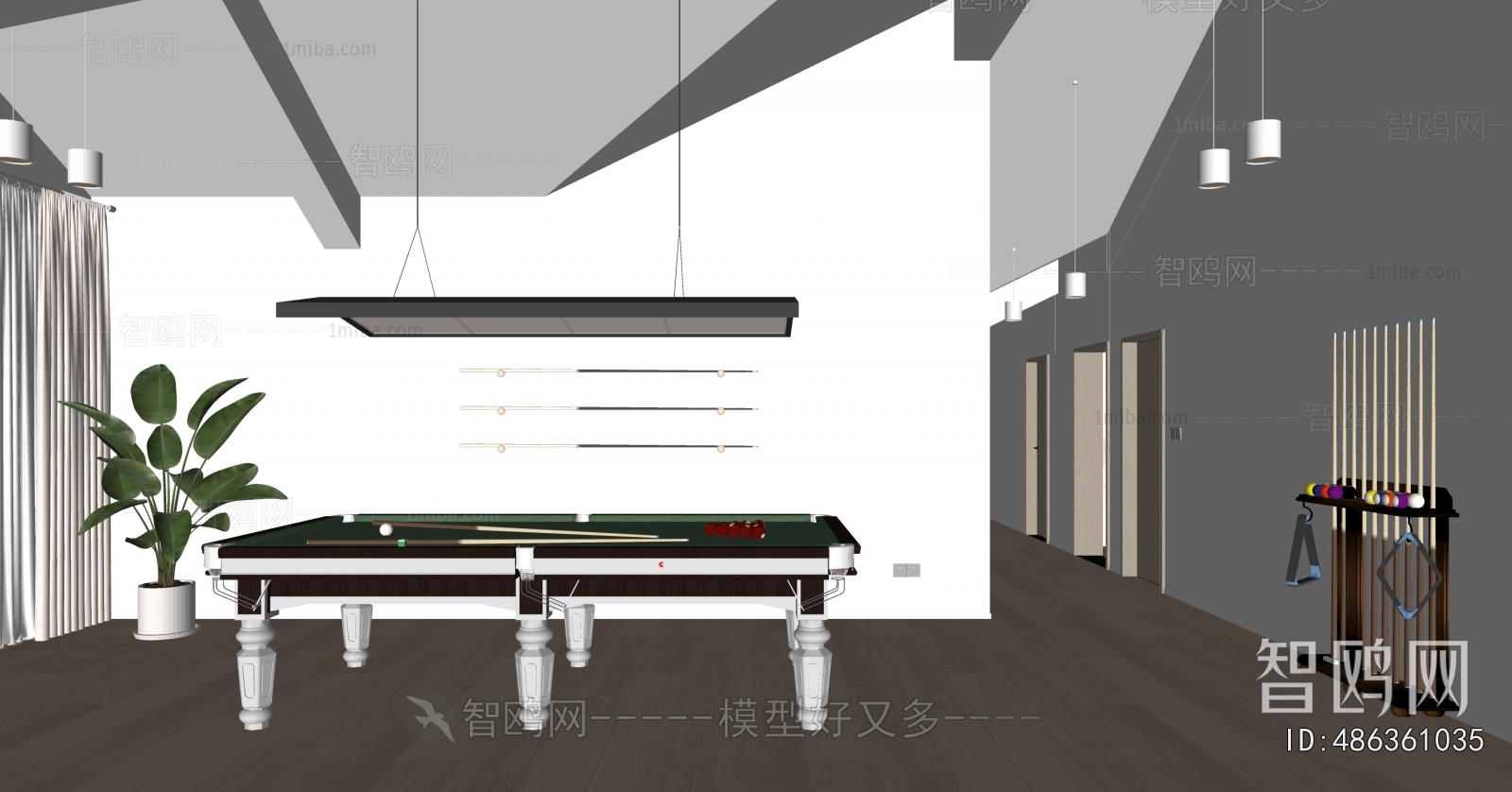 Modern Billiards Room