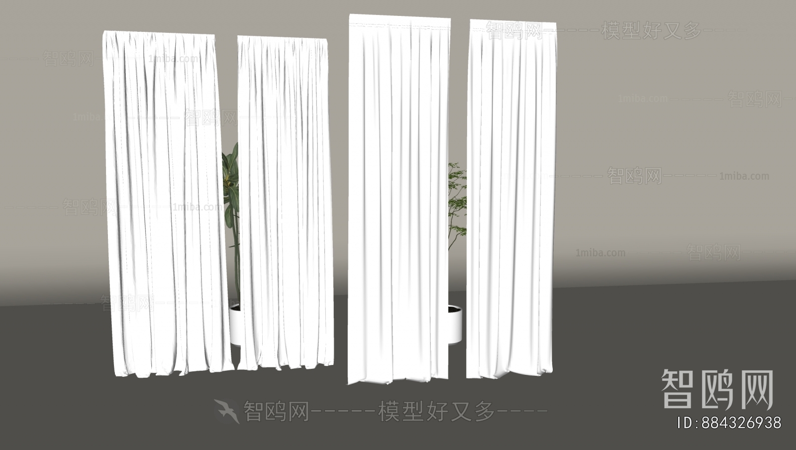 现代纱帘组合