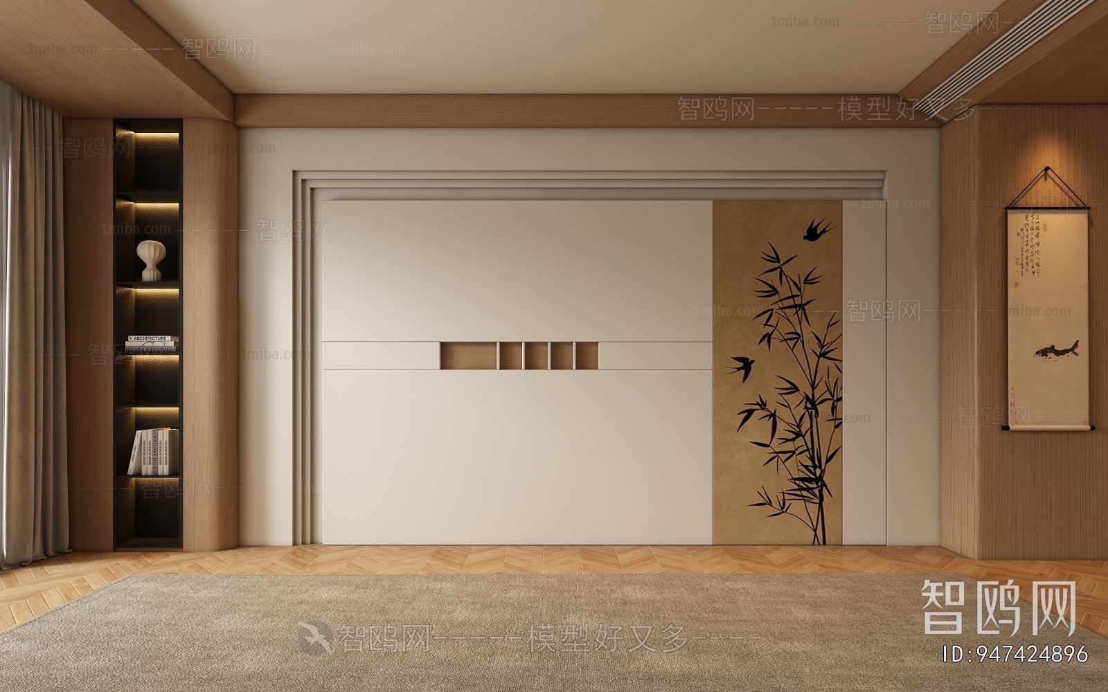 New Chinese Style TV Wall