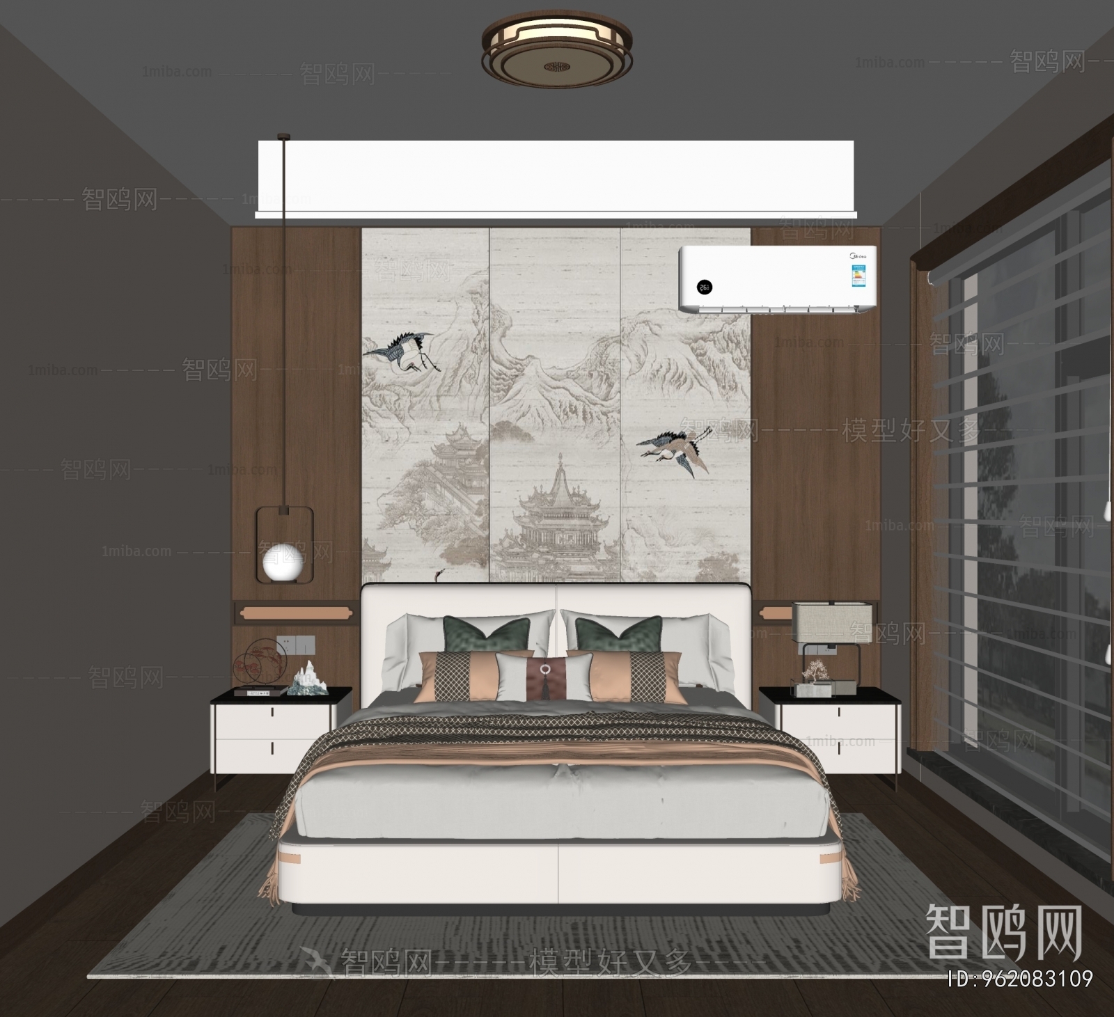 New Chinese Style Bedroom