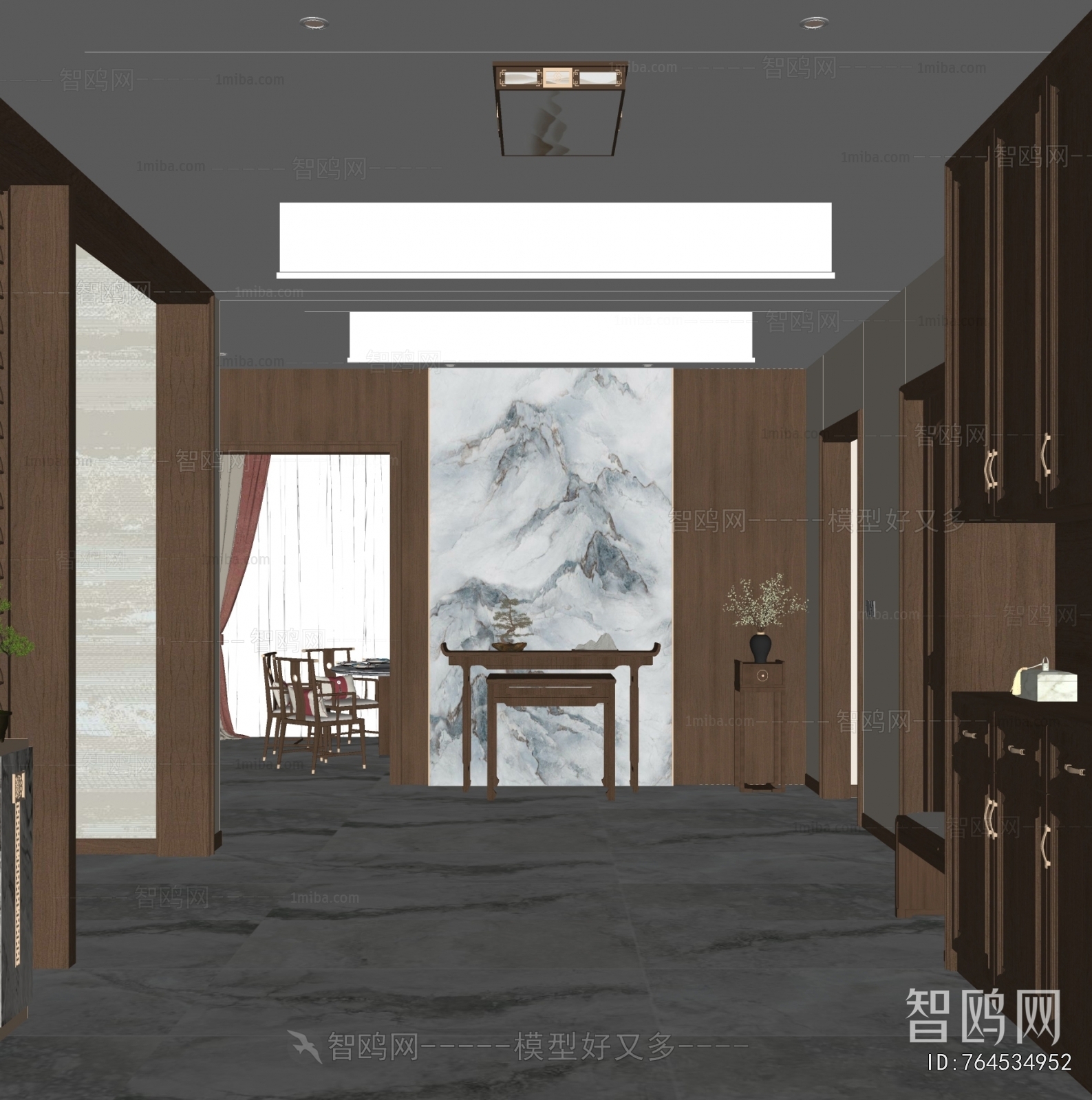 New Chinese Style Hallway