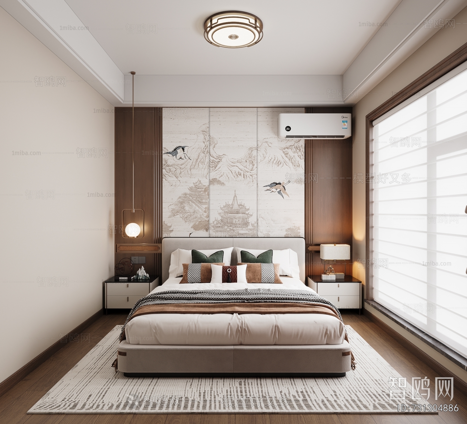 New Chinese Style Bedroom