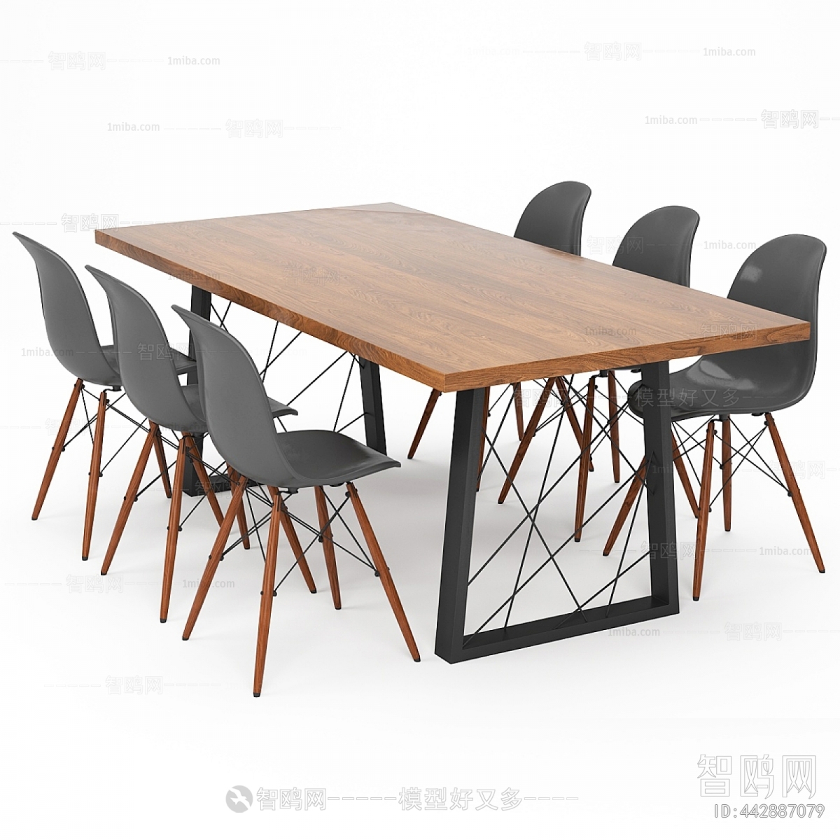 Industrial Style Dining Table And Chairs