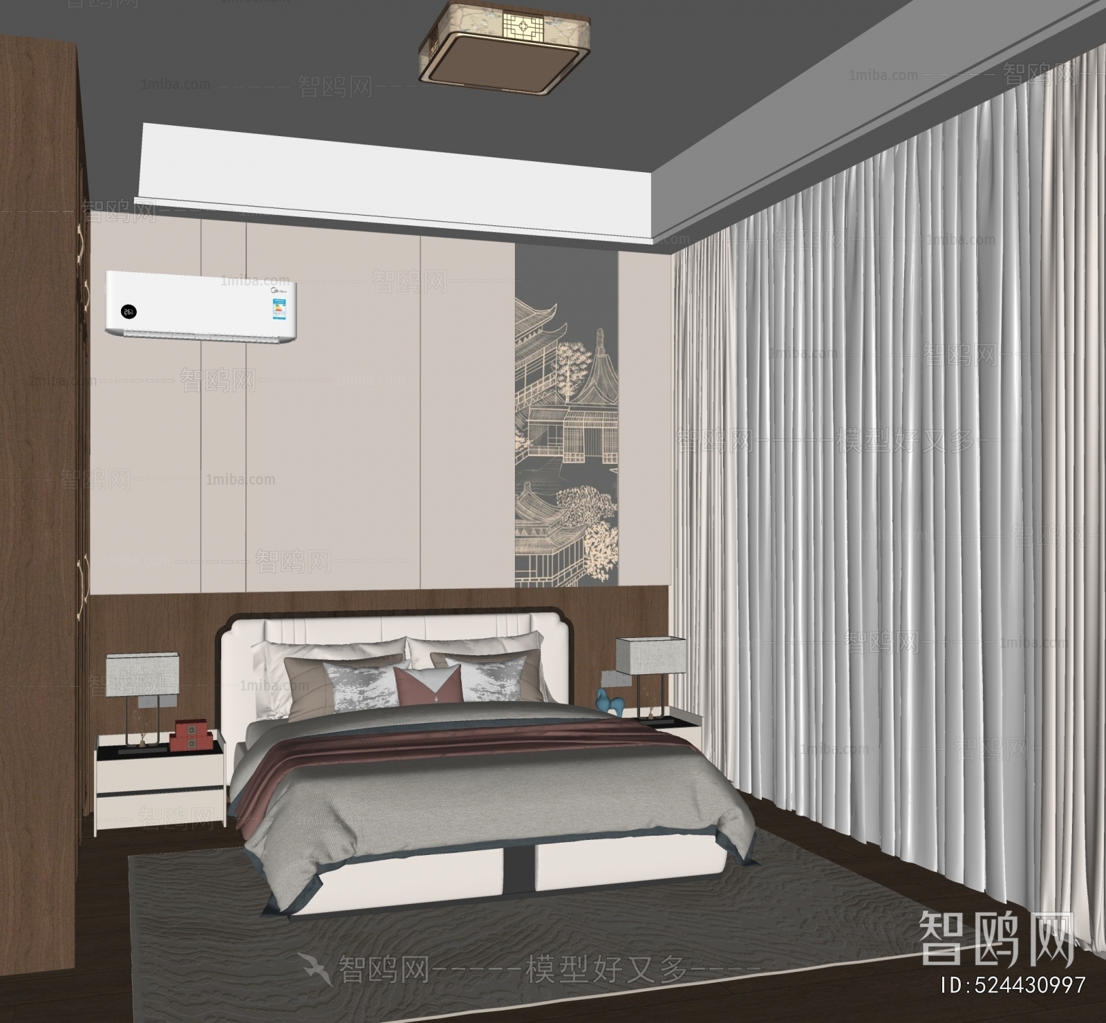 New Chinese Style Bedroom