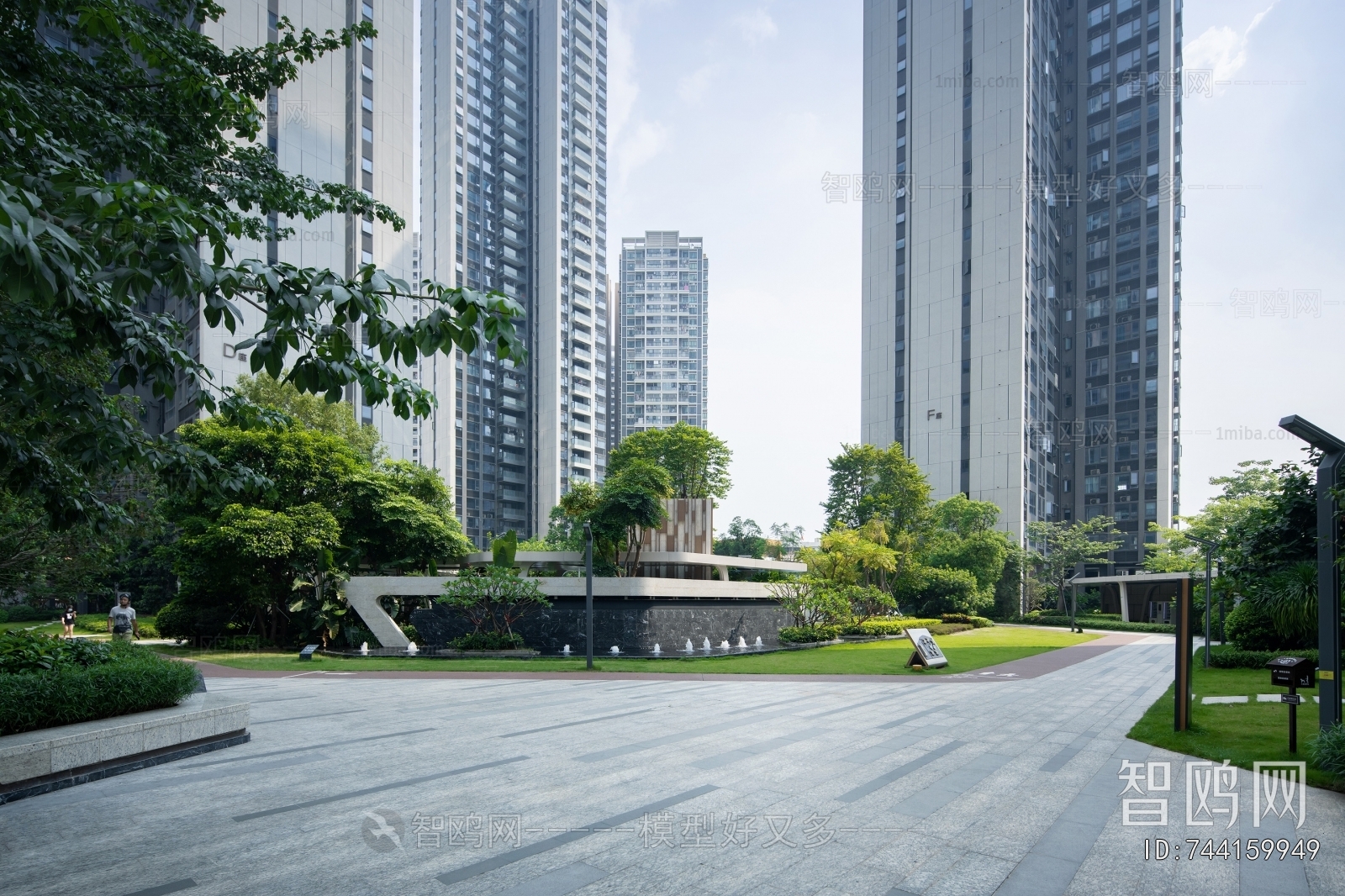 都市小区建筑外景