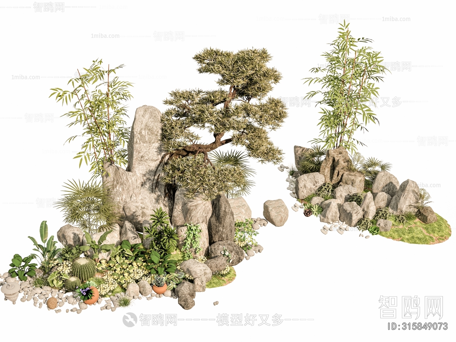 New Chinese Style Rockery Waterscape
