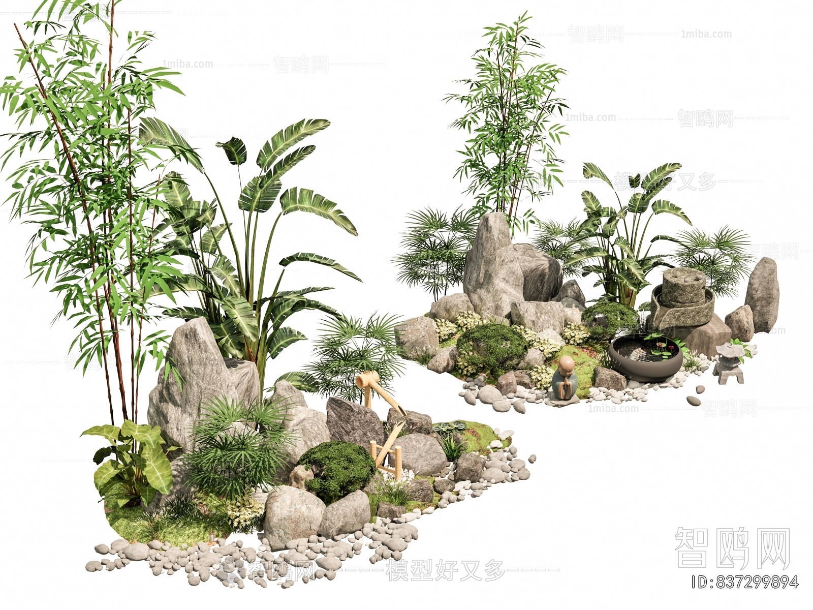 New Chinese Style Rockery Waterscape
