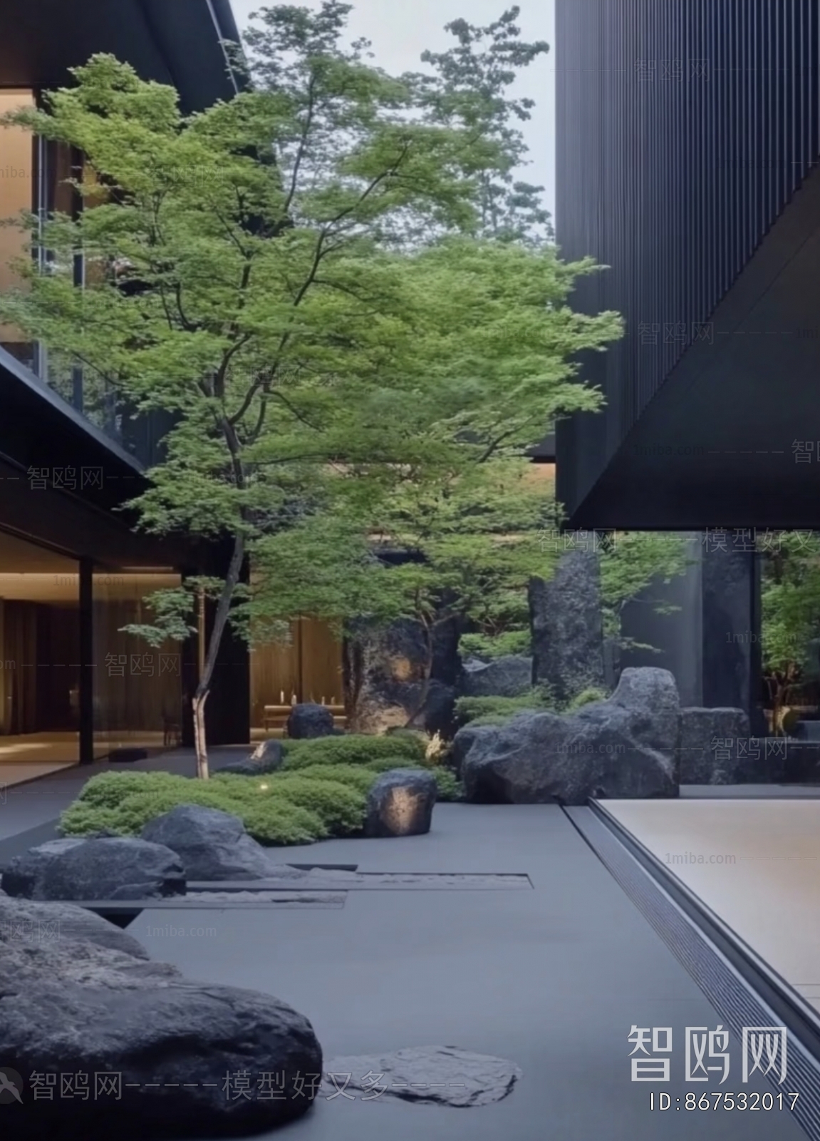 白天庭院外景