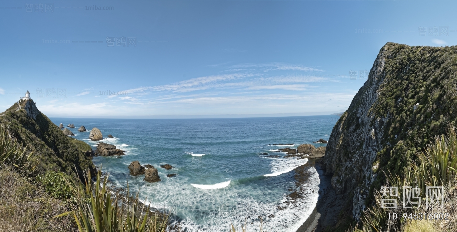 现代海边礁石风景