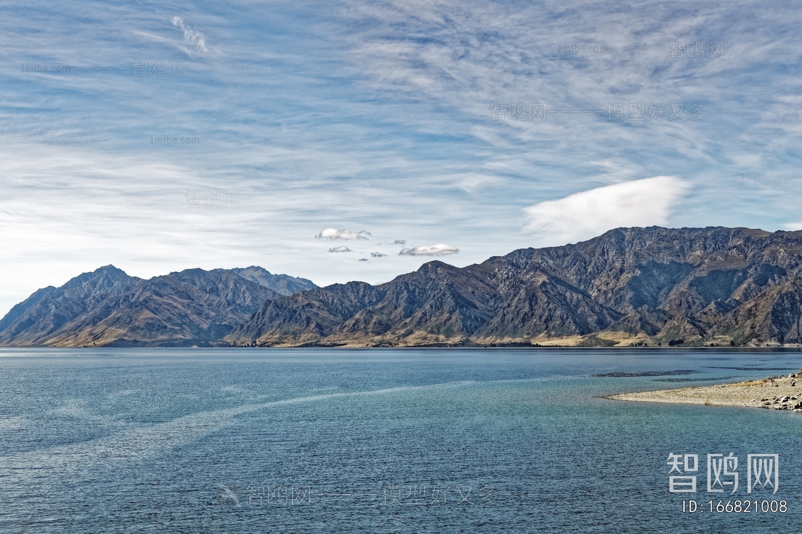 现代湖泊森林风景
