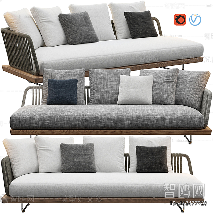 Modern Three-seat Sofa