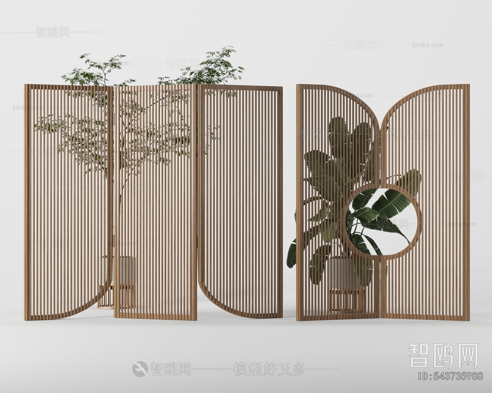 New Chinese Style Wooden Screen Partition