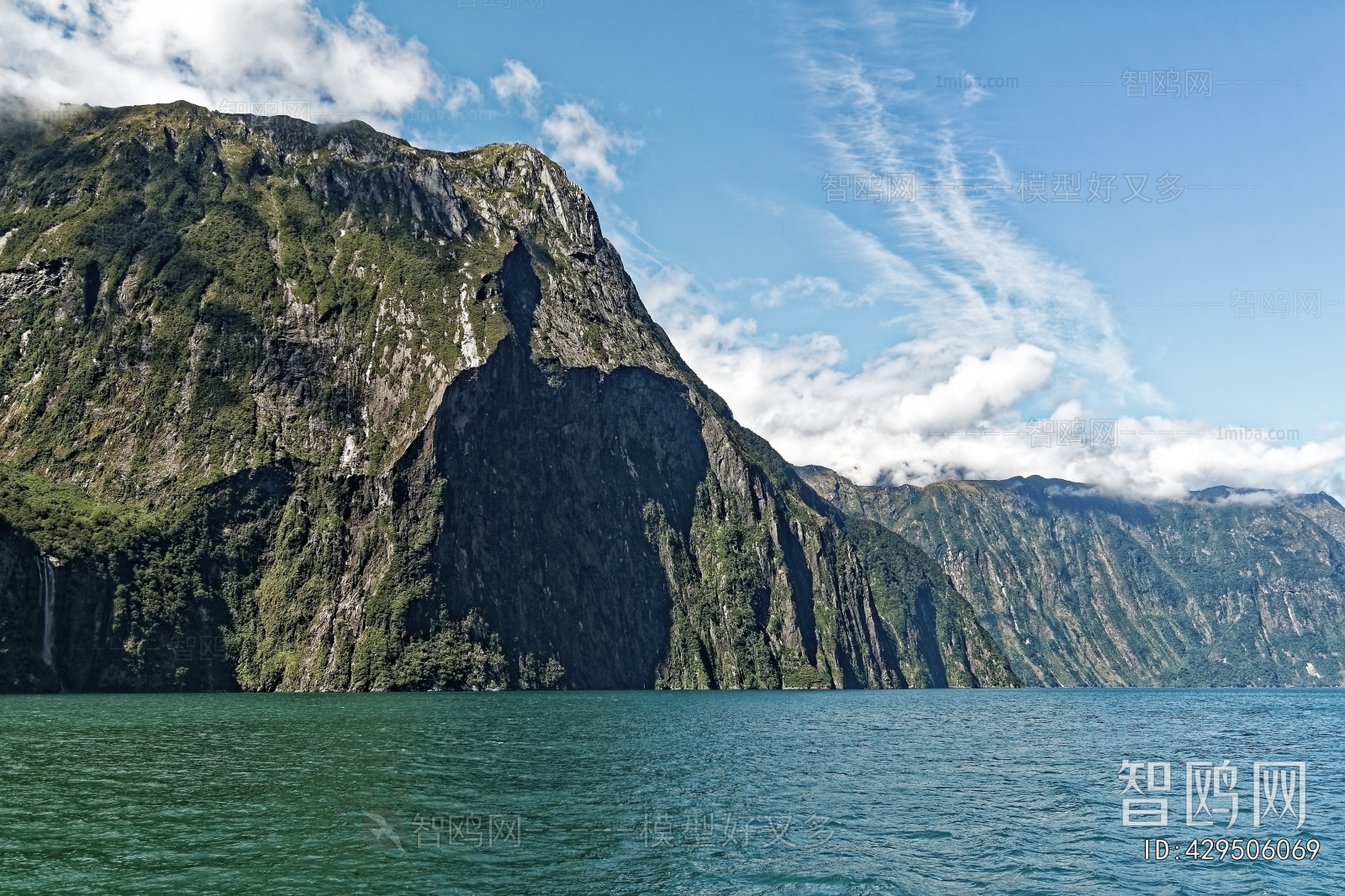 现代森林湖泊风景