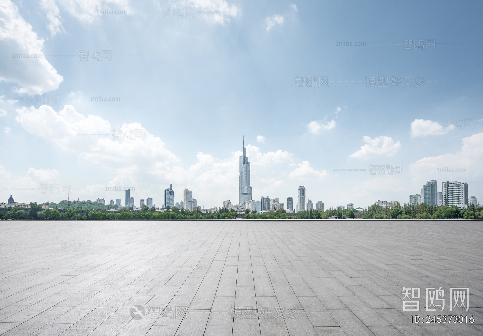 现代白天城市广场外景