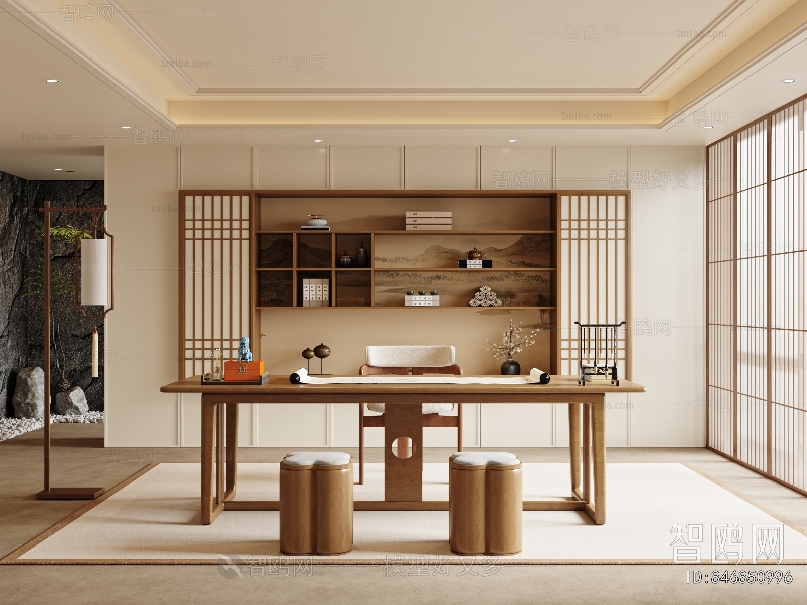 New Chinese Style Study Space