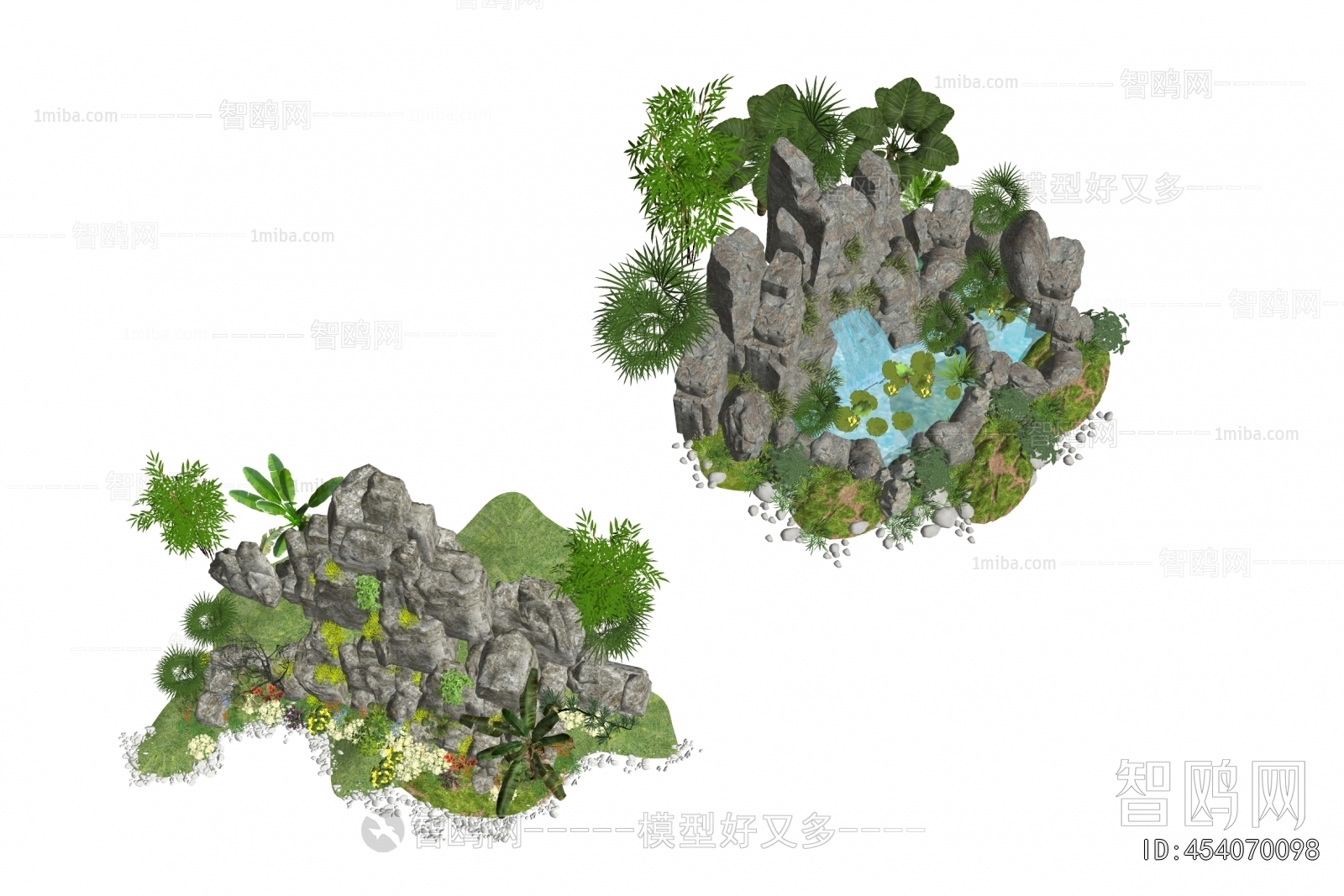 New Chinese Style Rockery Waterscape