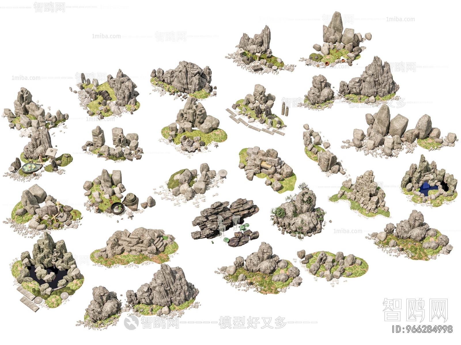 New Chinese Style Rockery Waterscape