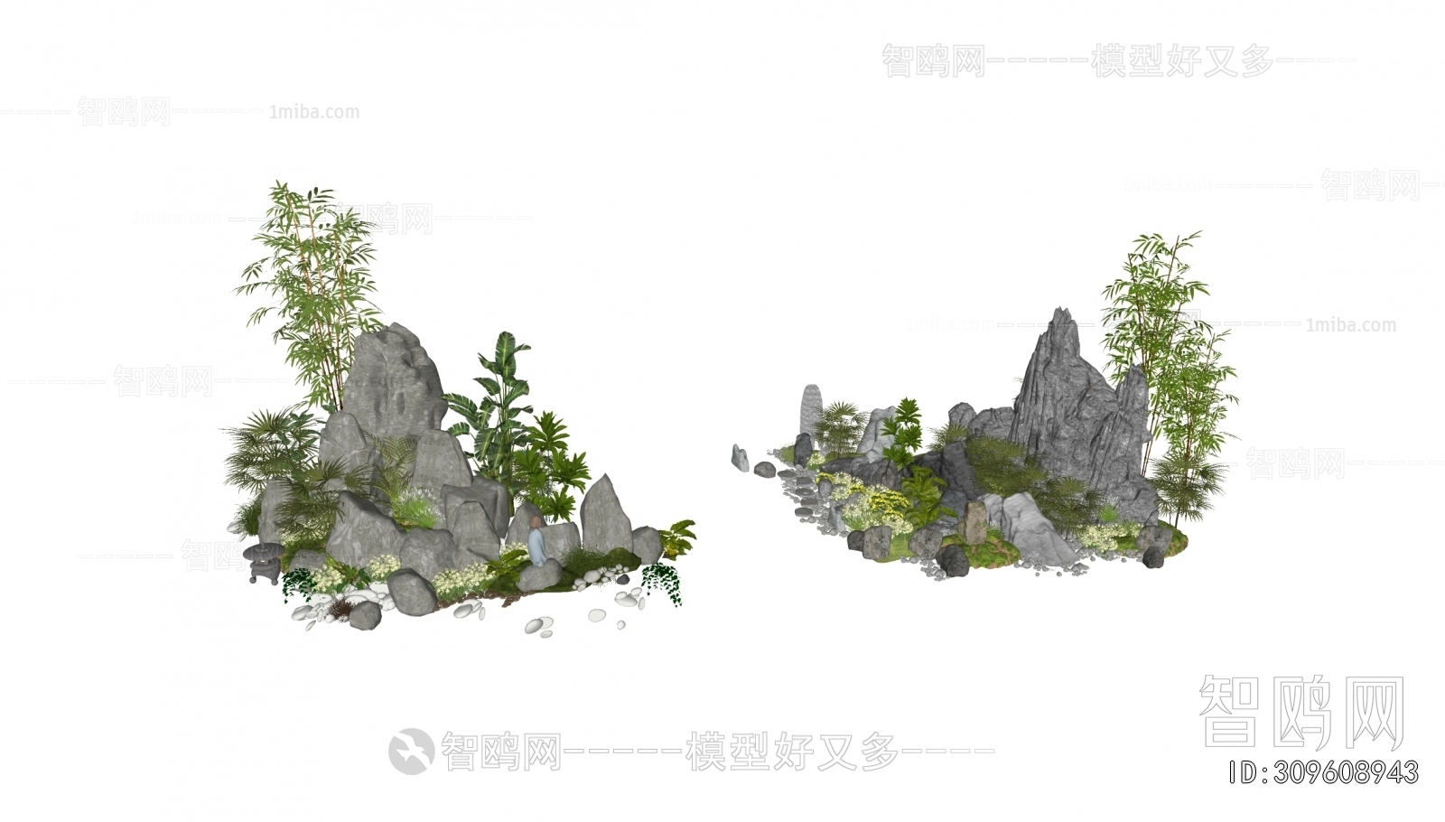 New Chinese Style Rockery Waterscape