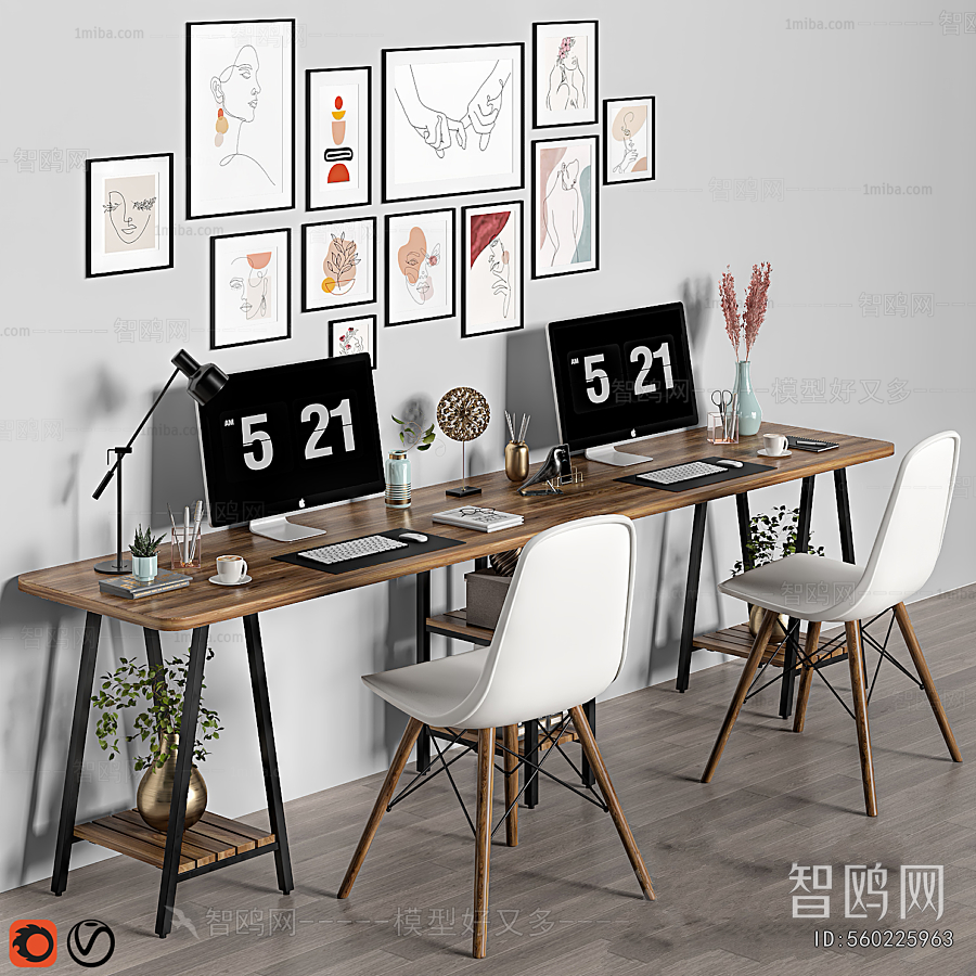 Nordic Style Computer Desk