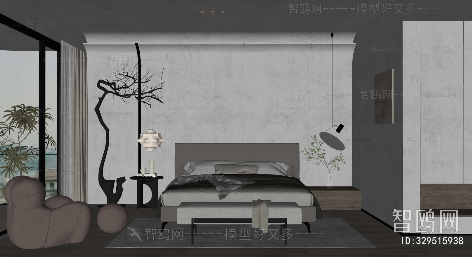 Wabi-sabi Style Bedroom