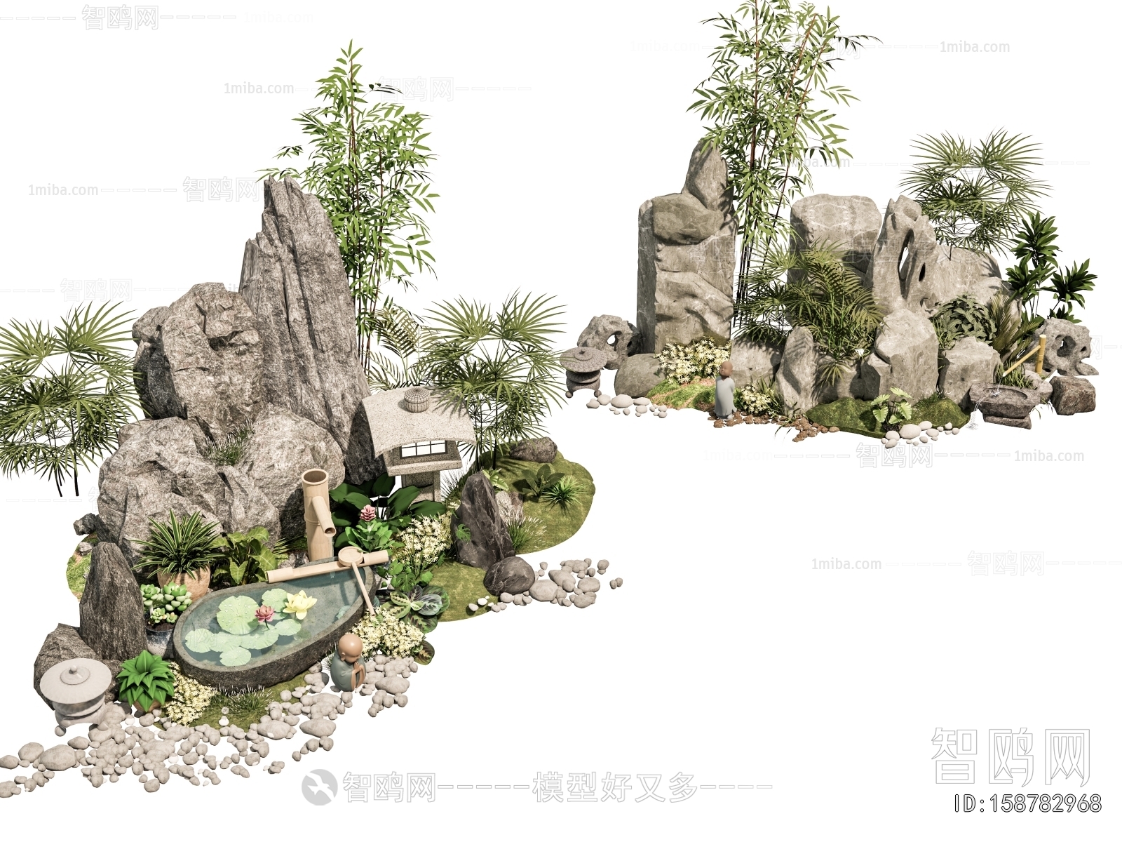 New Chinese Style Rockery Waterscape
