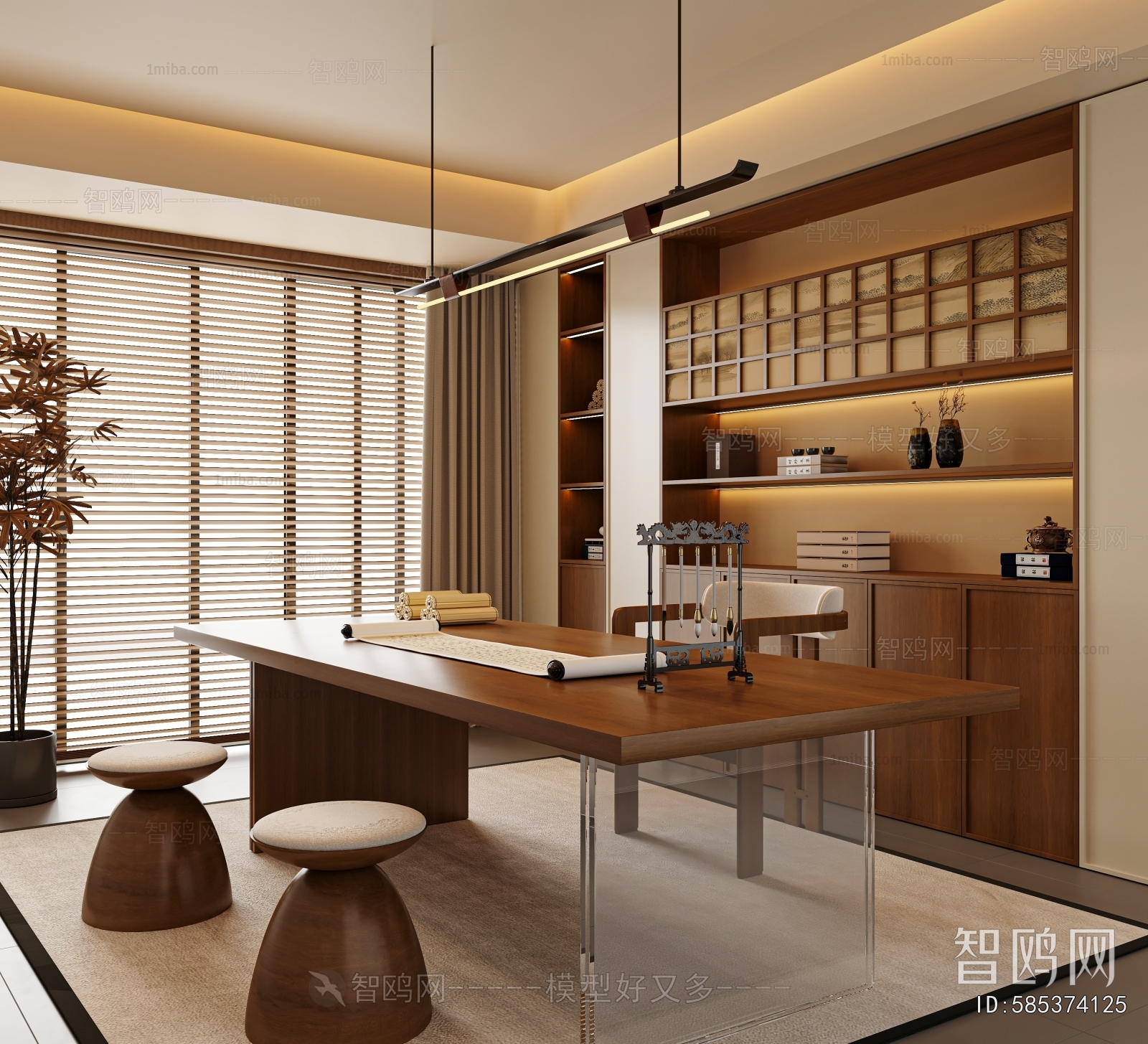 New Chinese Style Study Space