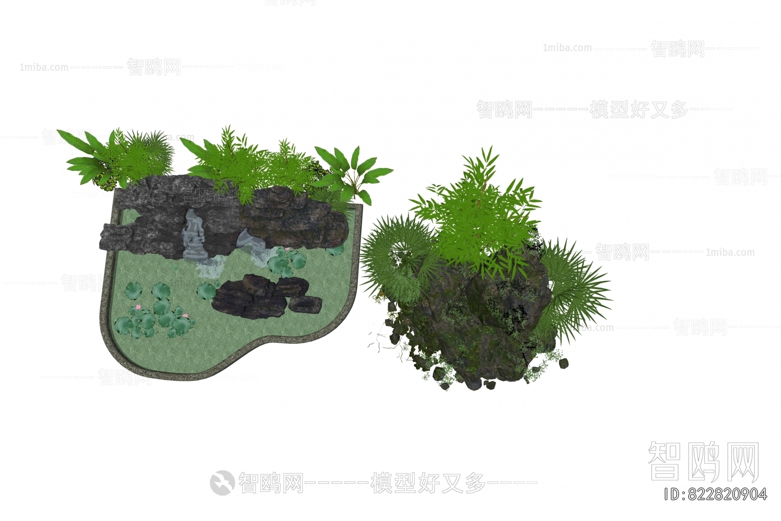 New Chinese Style Rockery Waterscape