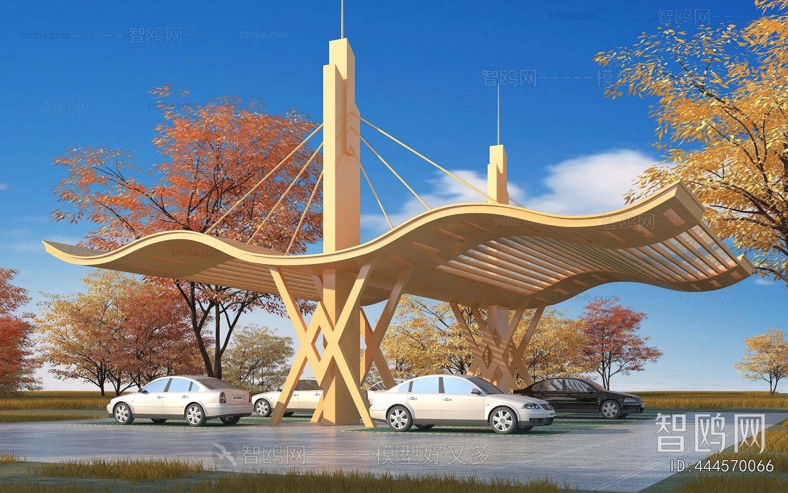 Modern Outdoor Parking Lot