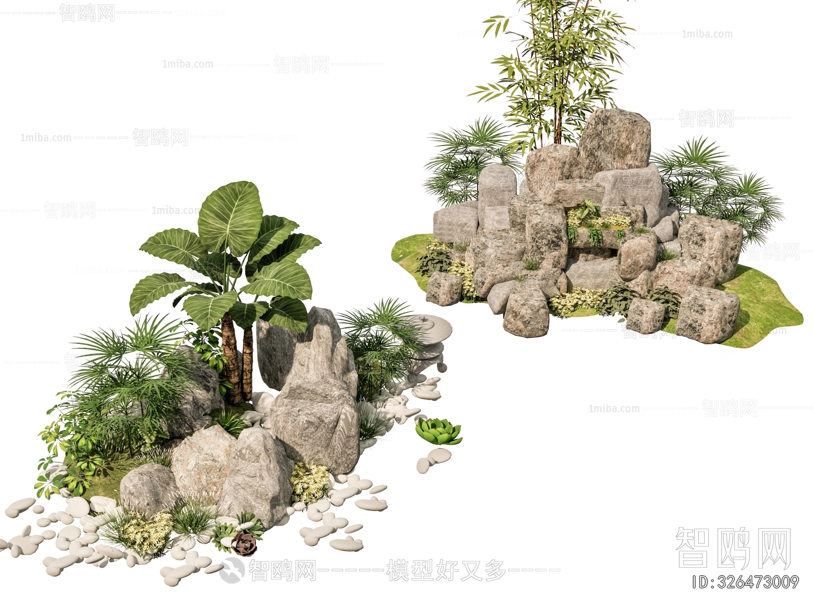 New Chinese Style Rockery Waterscape