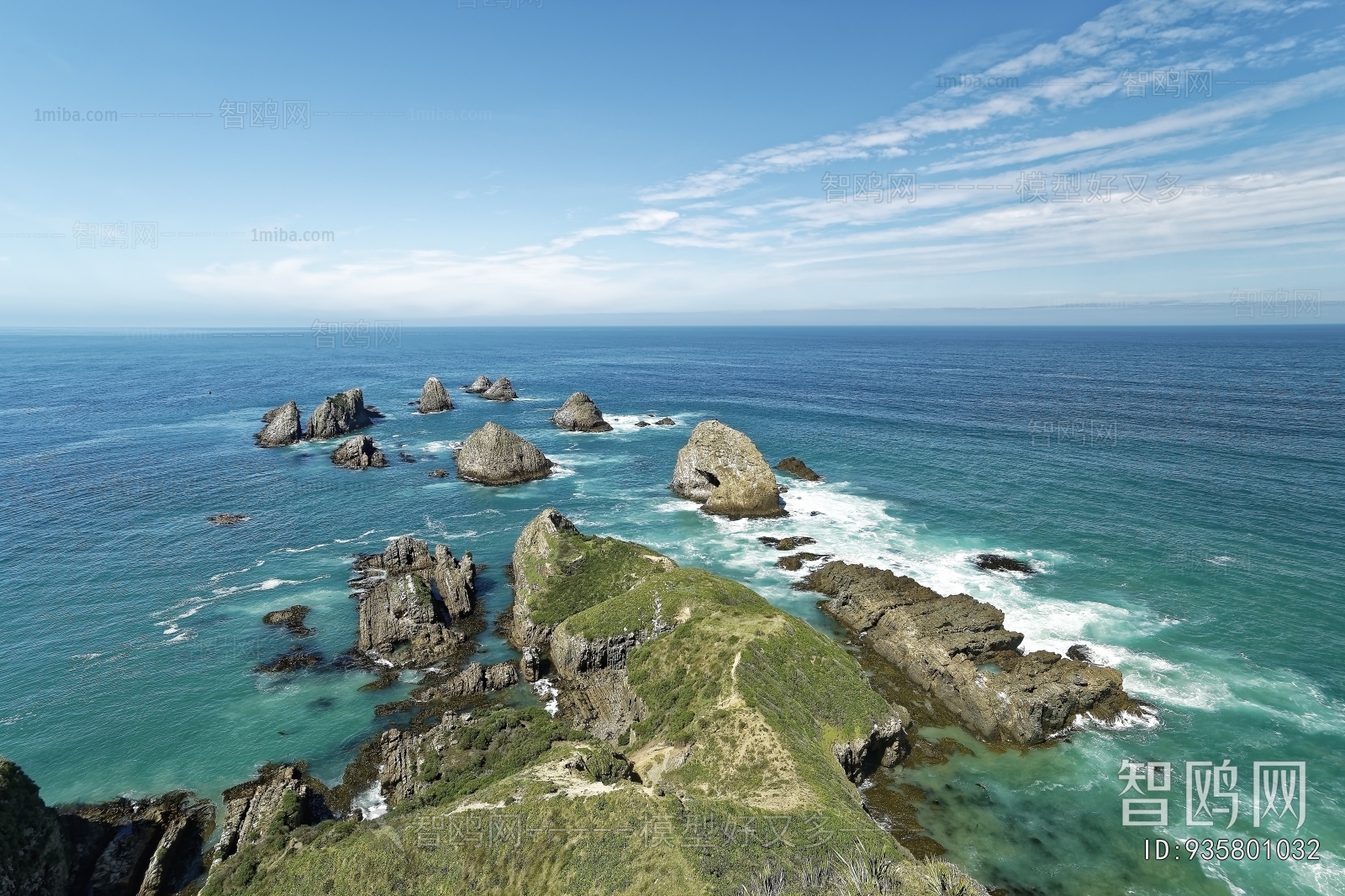 现代海边礁石风景