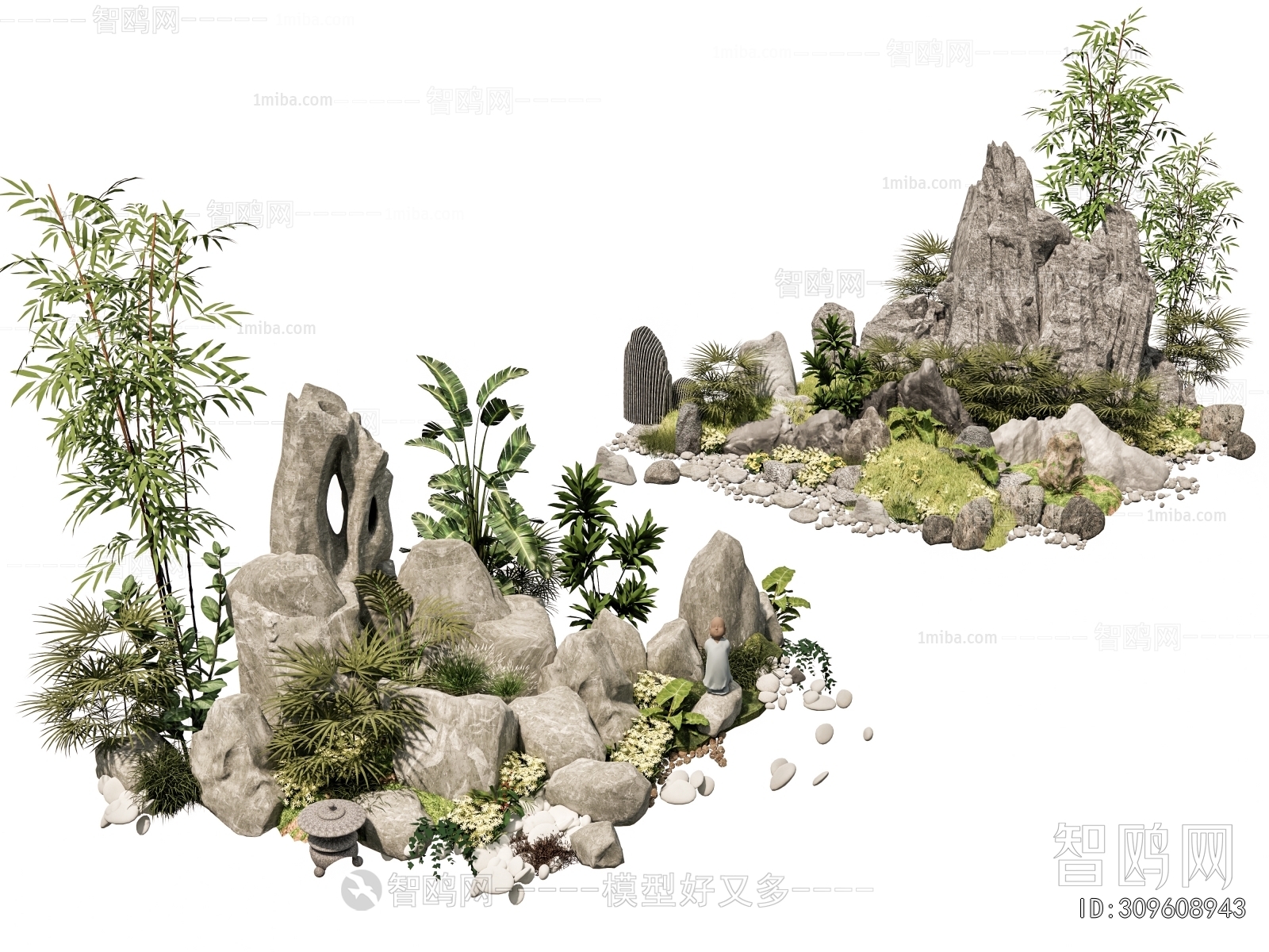 New Chinese Style Rockery Waterscape