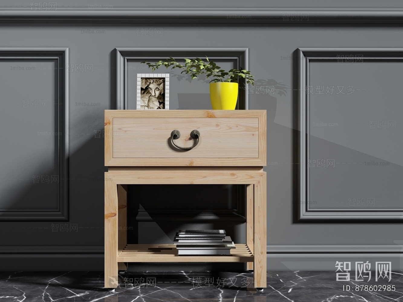 New Chinese Style Bedside Cupboard