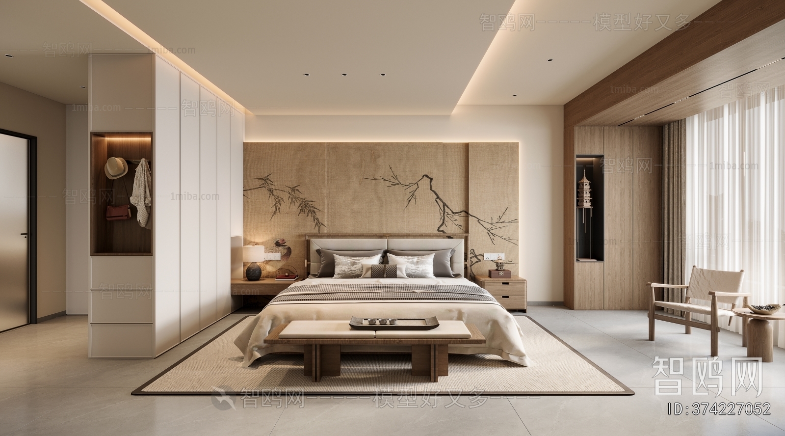 New Chinese Style Bedroom