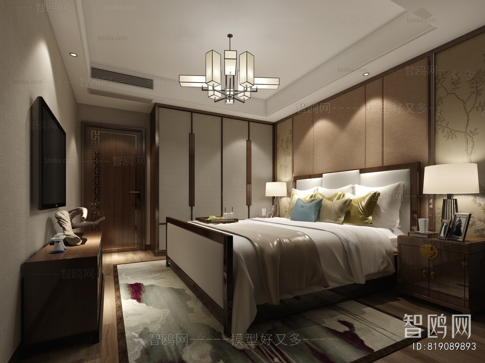 New Chinese Style Bedroom