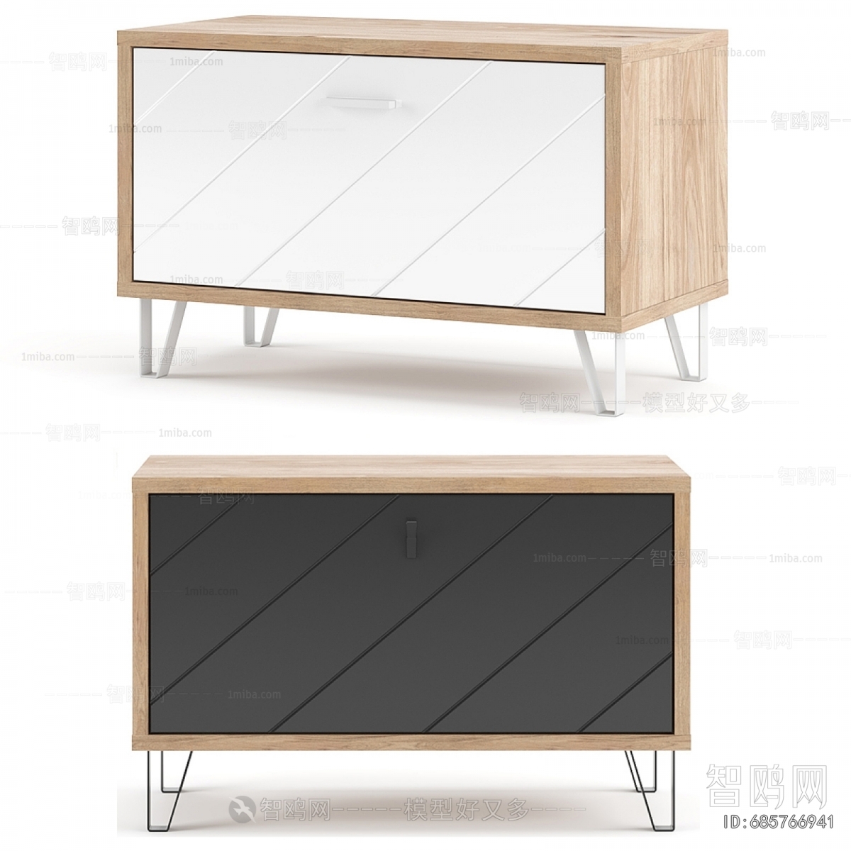 Nordic Style Bedside Cupboard