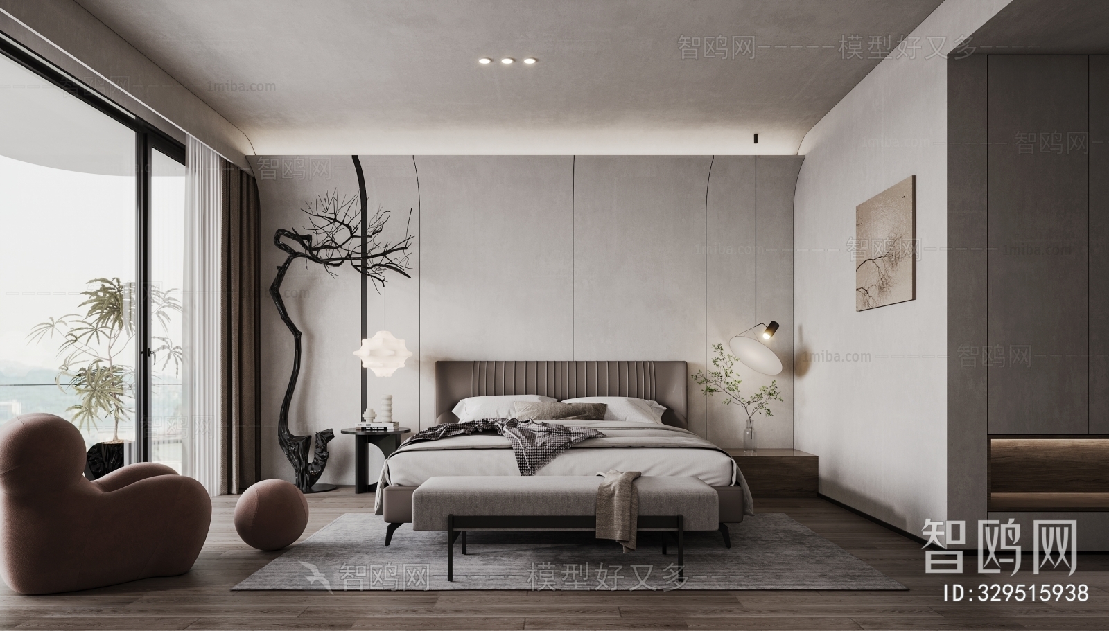 Wabi-sabi Style Bedroom