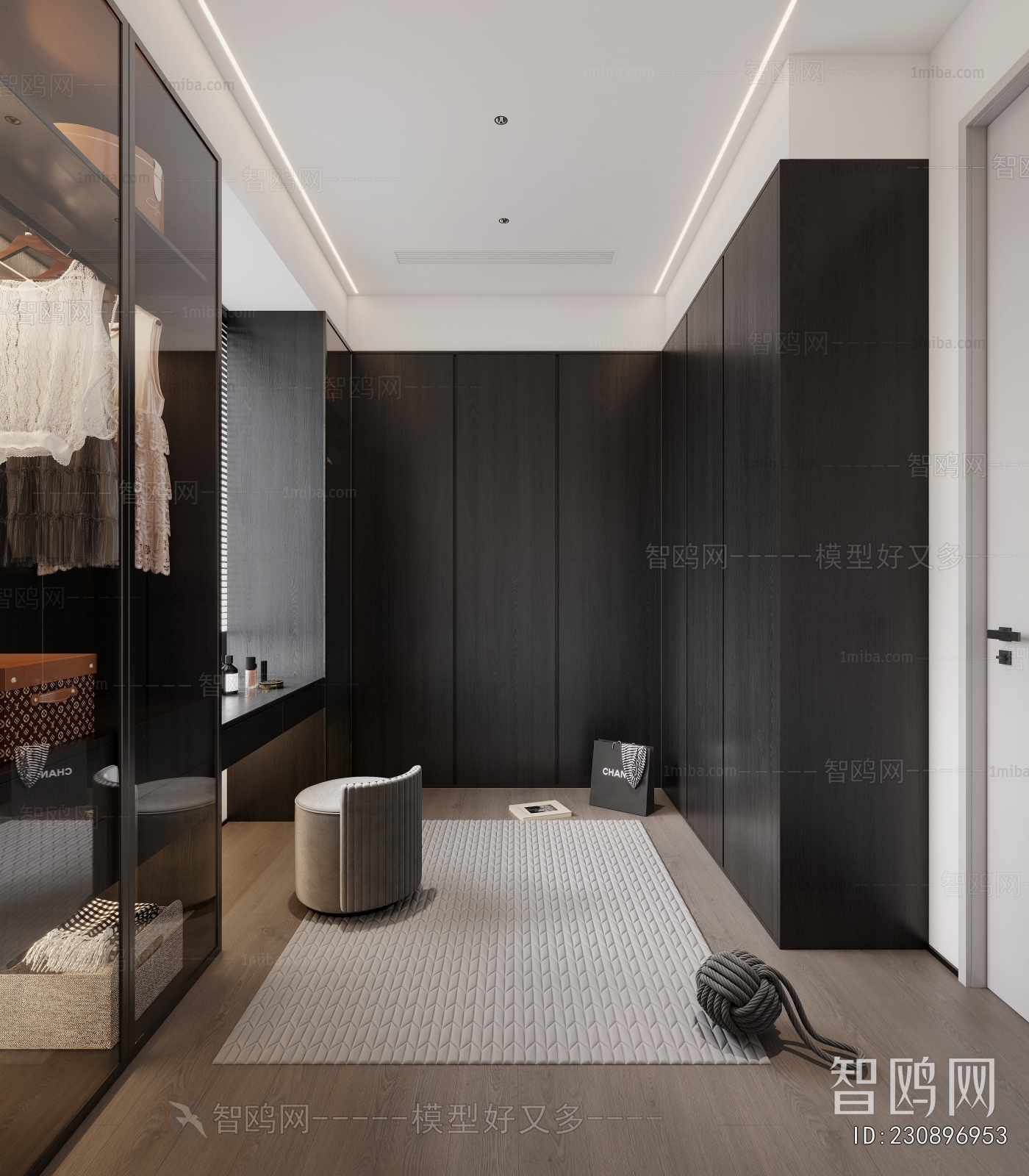 Modern Clothes Storage Area