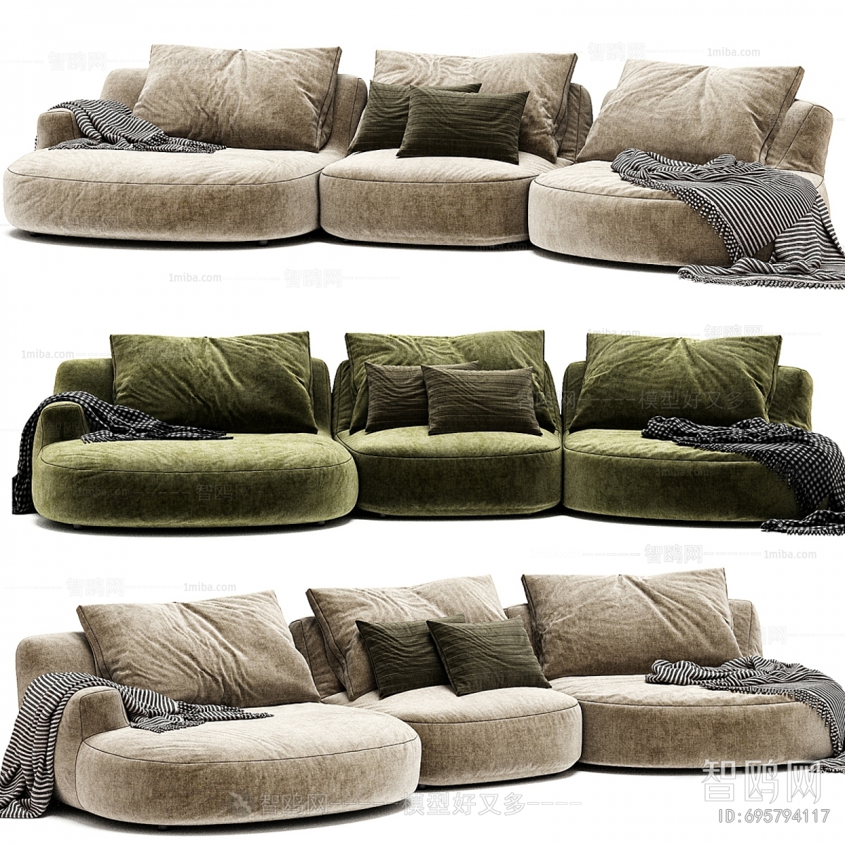 Modern Three-seat Sofa