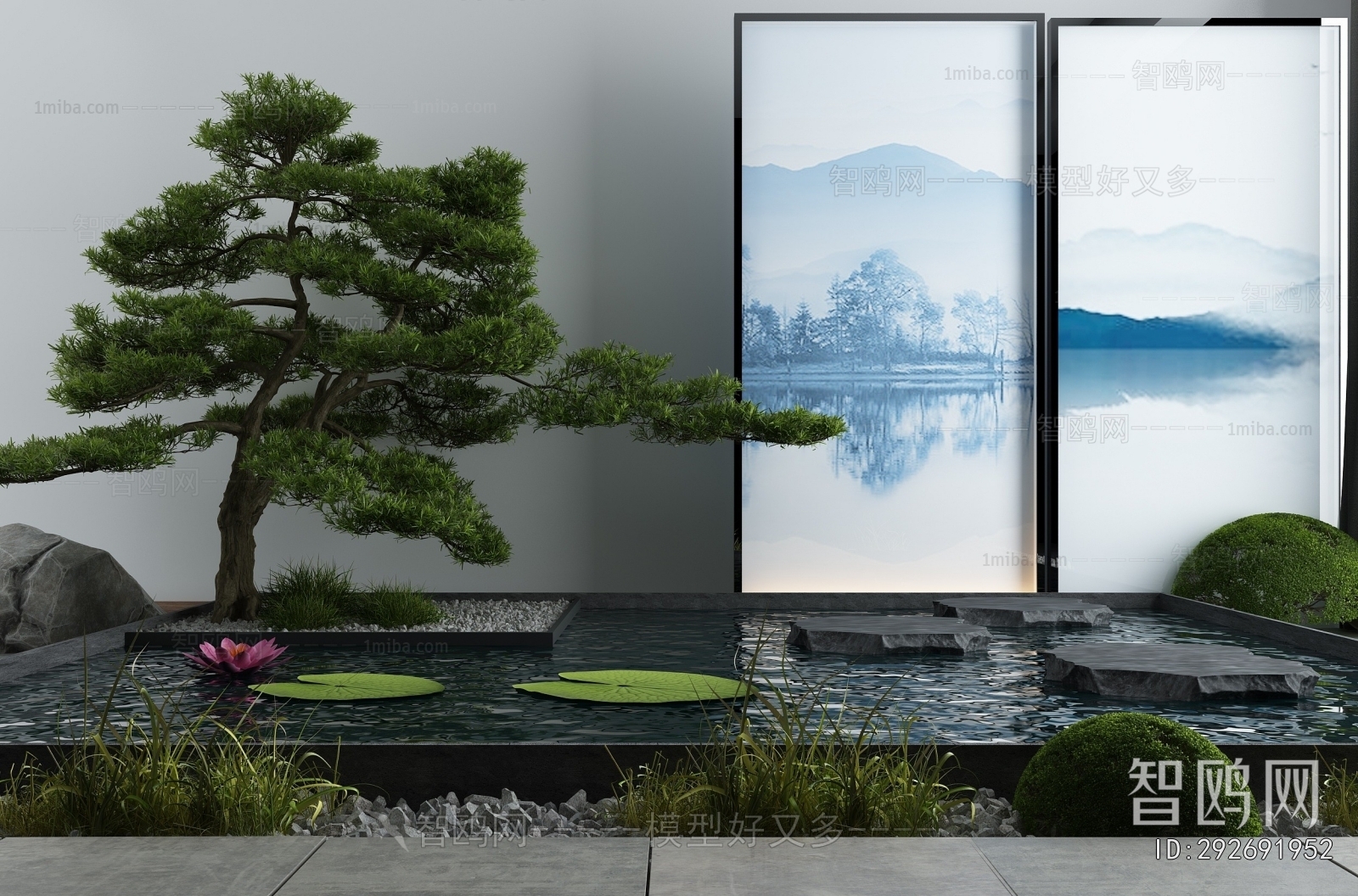 New Chinese Style Rockery Waterscape