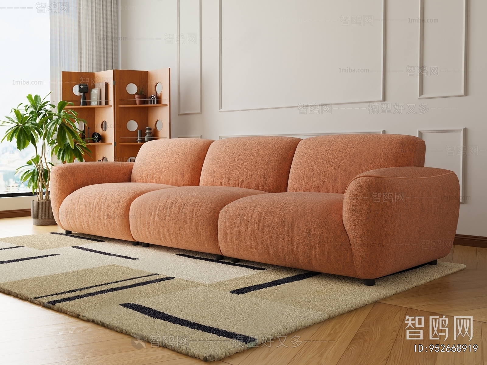 Modern Three-seat Sofa