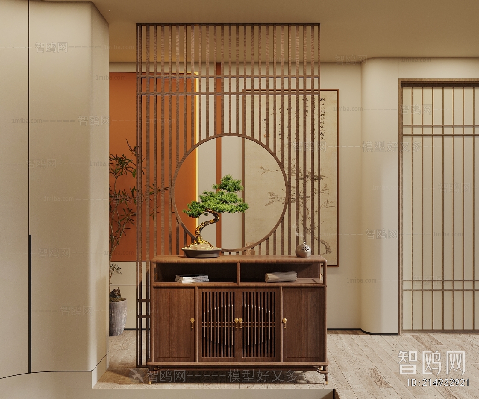 New Chinese Style Entrance Cabinet