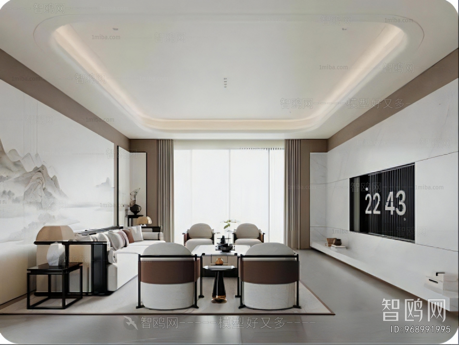 New Chinese Style A Living Room