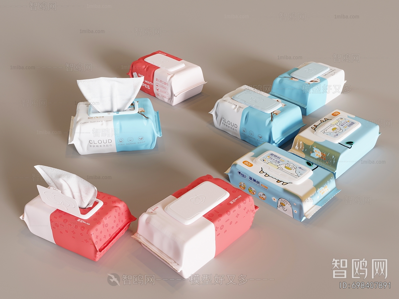 现代幼儿湿巾湿厕纸组合