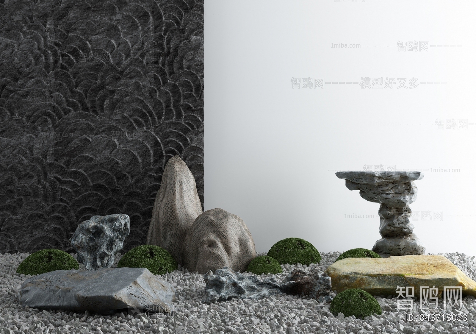 New Chinese Style Rockery Waterscape