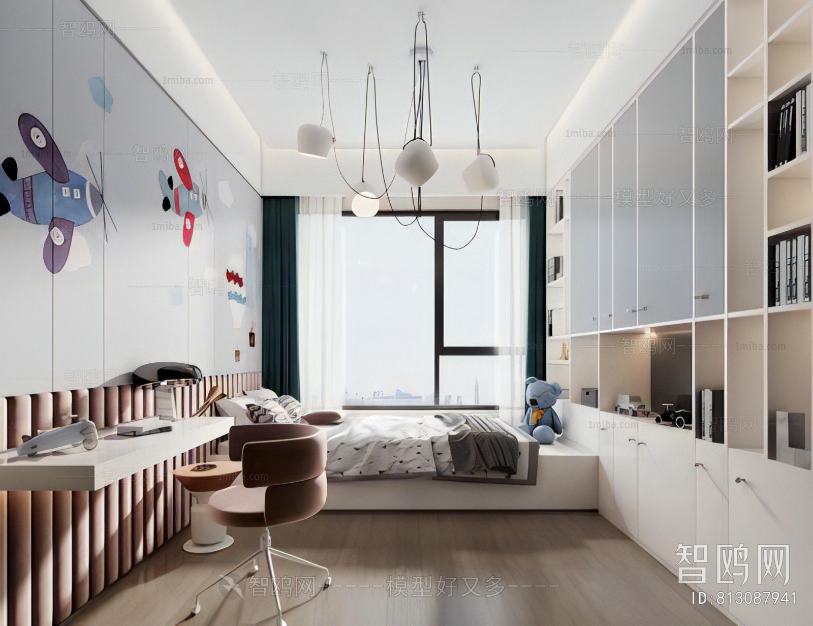 Modern Boy's Room And Son's Room