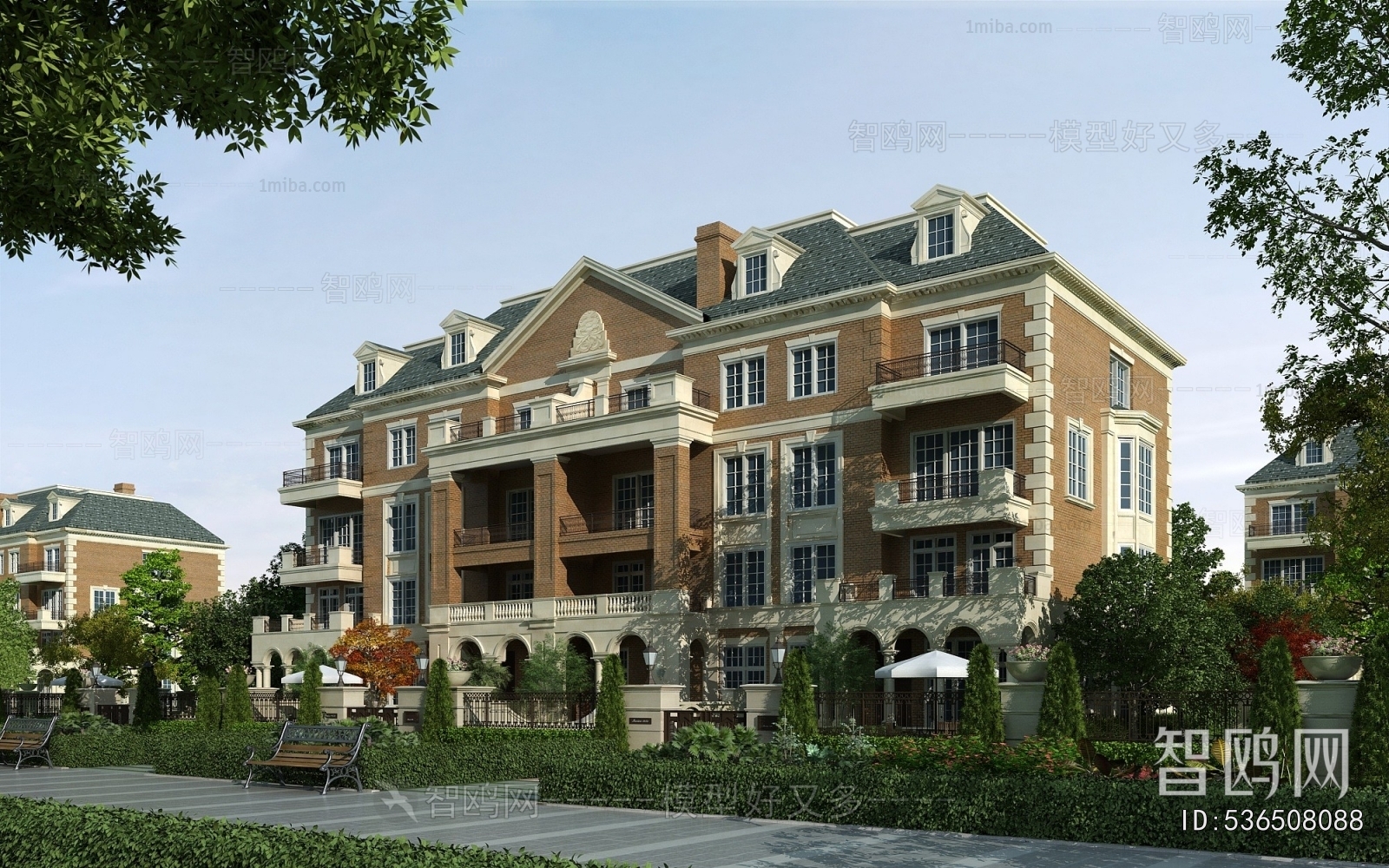 Simple European Style Double Townhouse