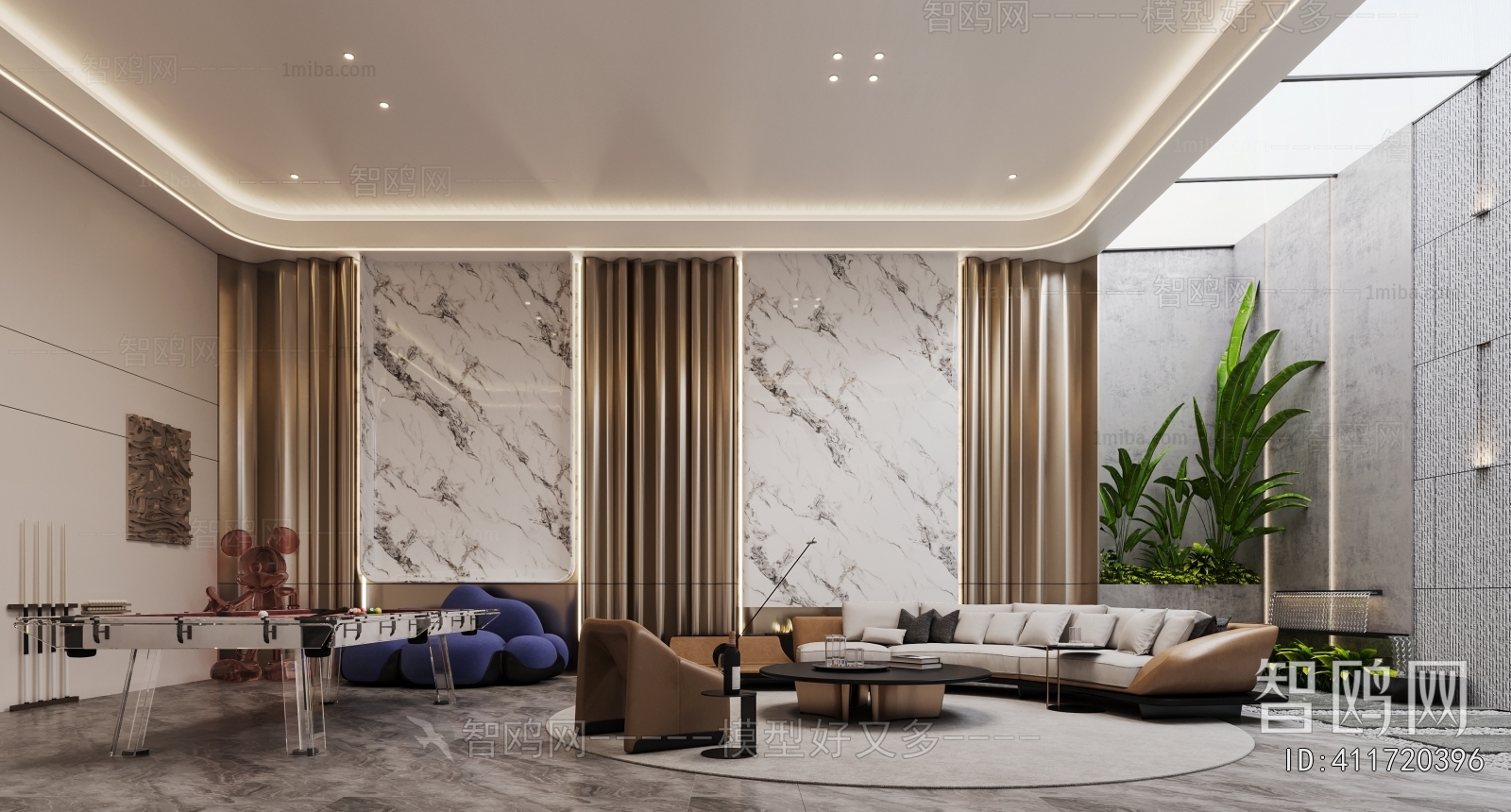 Modern Billiards Room