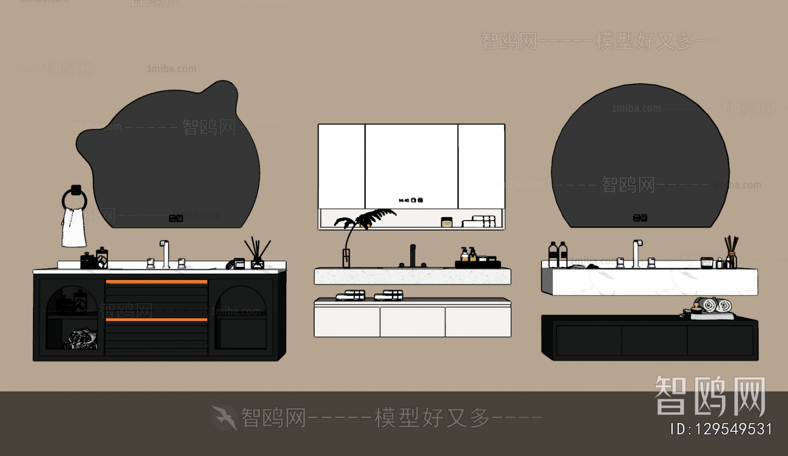 New Chinese Style Bathroom Cabinet