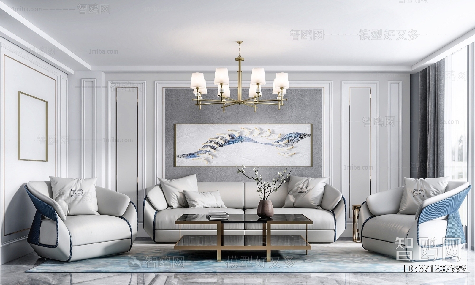 Simple European Style A Living Room