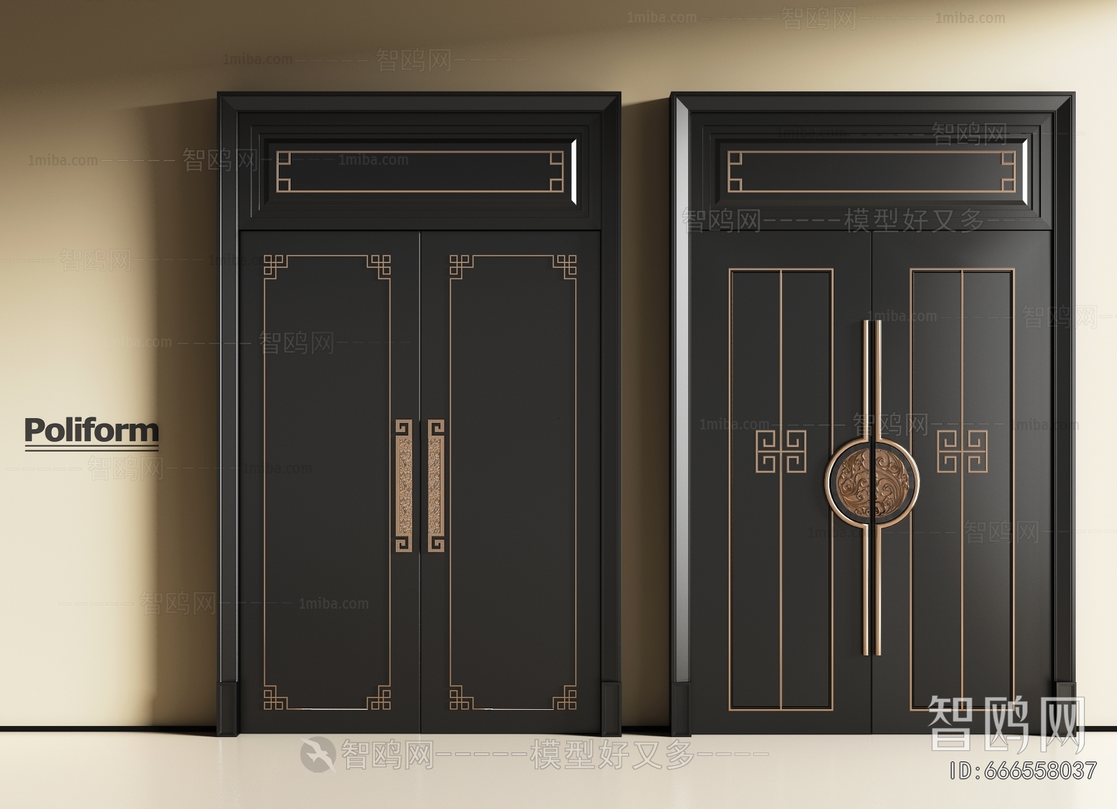New Chinese Style Double Door